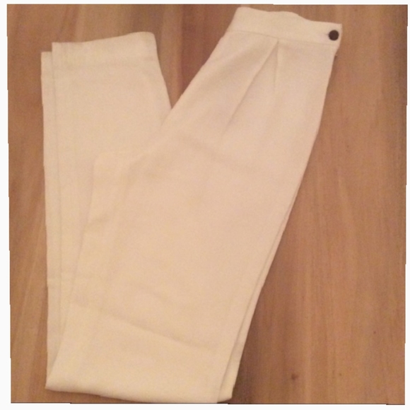 T.ba Life Hi-Rise Crepe White Pants 38 - Picture 5 of 7